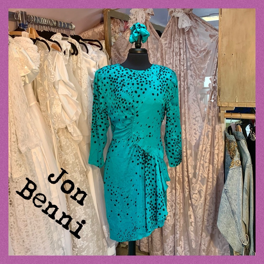 *vintage* Jon Benni silk dress ~ 6